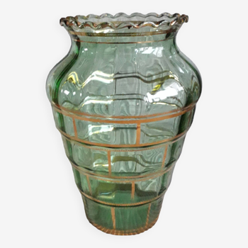 Grand vase vintage en verre