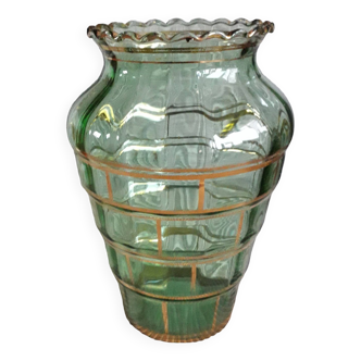 Grand vase vintage en verre