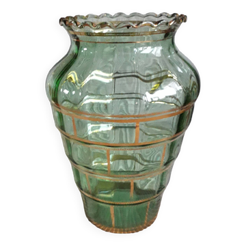 Grand vase vintage en verre