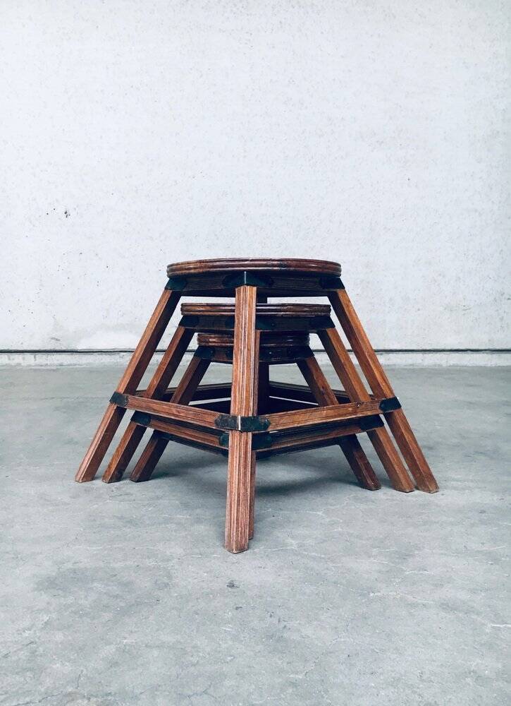 Wabi Sabi Nesting Tables, France, 1950s, Set of 3