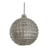 Suspension vintage des années 70 en verre moulé