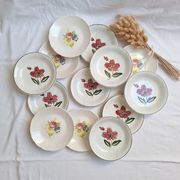 Assiettes creuses / assiettes à salades à fleurs Sarreguemines