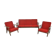 Salon set "Cigar chair GE 240" Hans J. Wegner Denmark, 1960