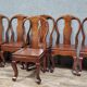 Asie XXeme : Série de 6 chaises en bois exotique