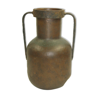 Copper and wrought iron amphora