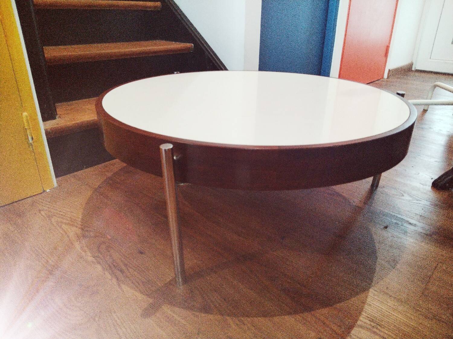 Teak tripod coffee table, 1970s