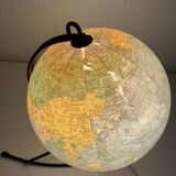 Globe vintage 1960 terrestre verre Girard et Barrère mappemonde - 27 cm
