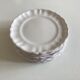 Set 8 plates with godrons XXS in glazed earth workshop Simone Favier 1970 Moustiers