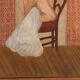 Painting, in front of a window