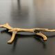 6 lioness-shaped brass knife holders