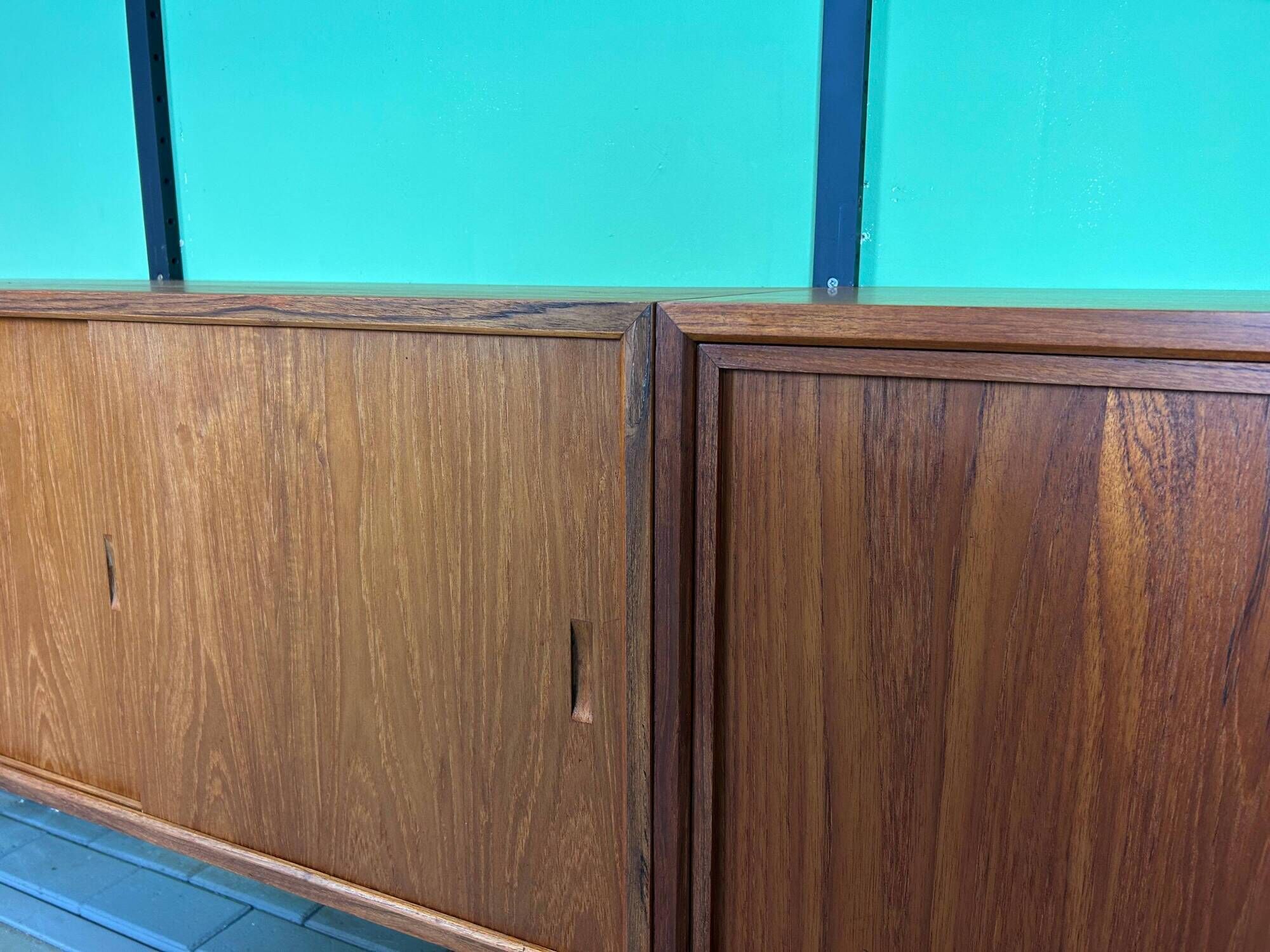 Poul Cadovius Mid- Century Modern Modular Teak Wall Unit Shelving for Cado