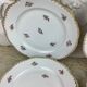 6 flat plates porcelain Limoges France
