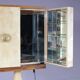 Cabinet de bar Aldo Tura en peau de chèvre sur piédestal, années 1960