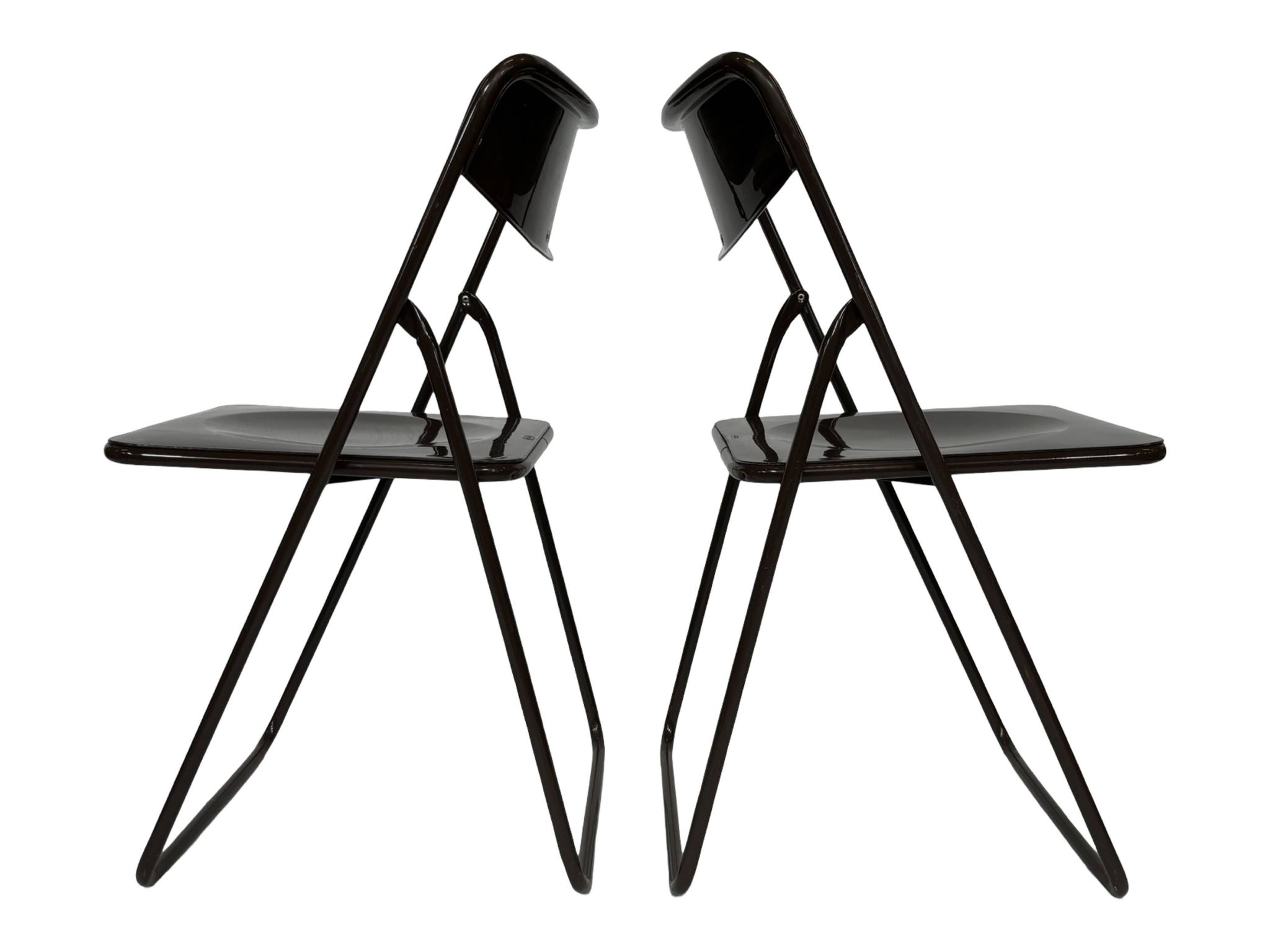 Vintage Ted Folding chairs Niels Gammelgaard for Ikea - Set of four - in Dark Brown