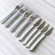 Set of 4 forks and 4 knives Air France of the 70s by Nathalie George