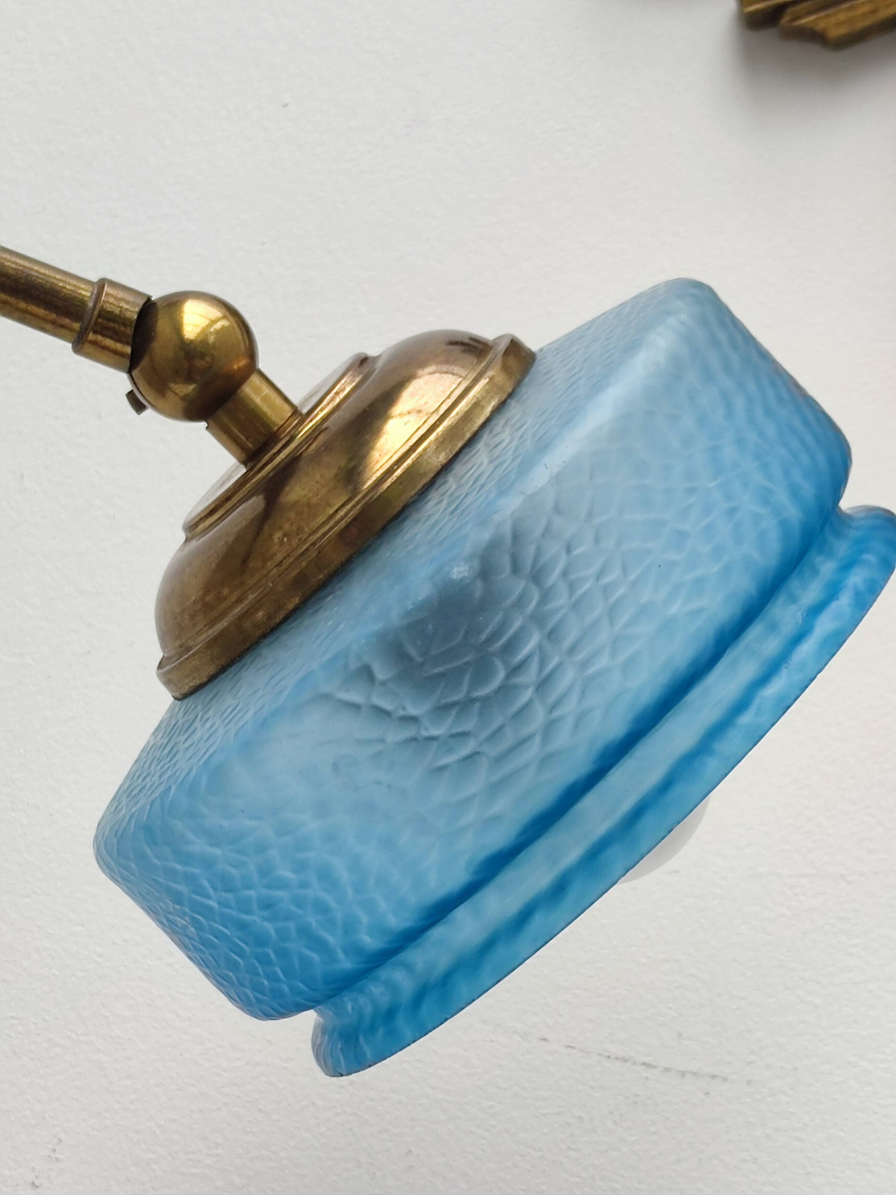 Golden and blue lamp