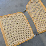 Six Cesca tubular frame cantilever dining chairs by Fasem, Italy 1999