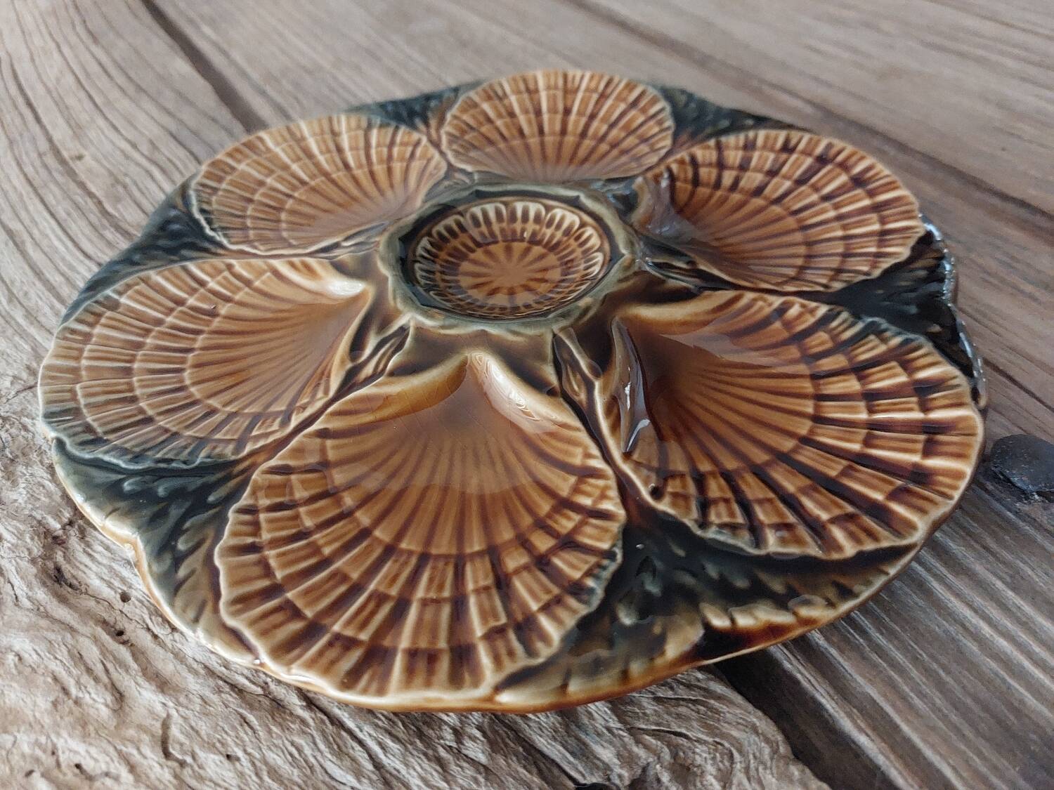 Sarreguemines oyster plate