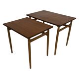 Vintage side tables nesting tables 1960s teak design