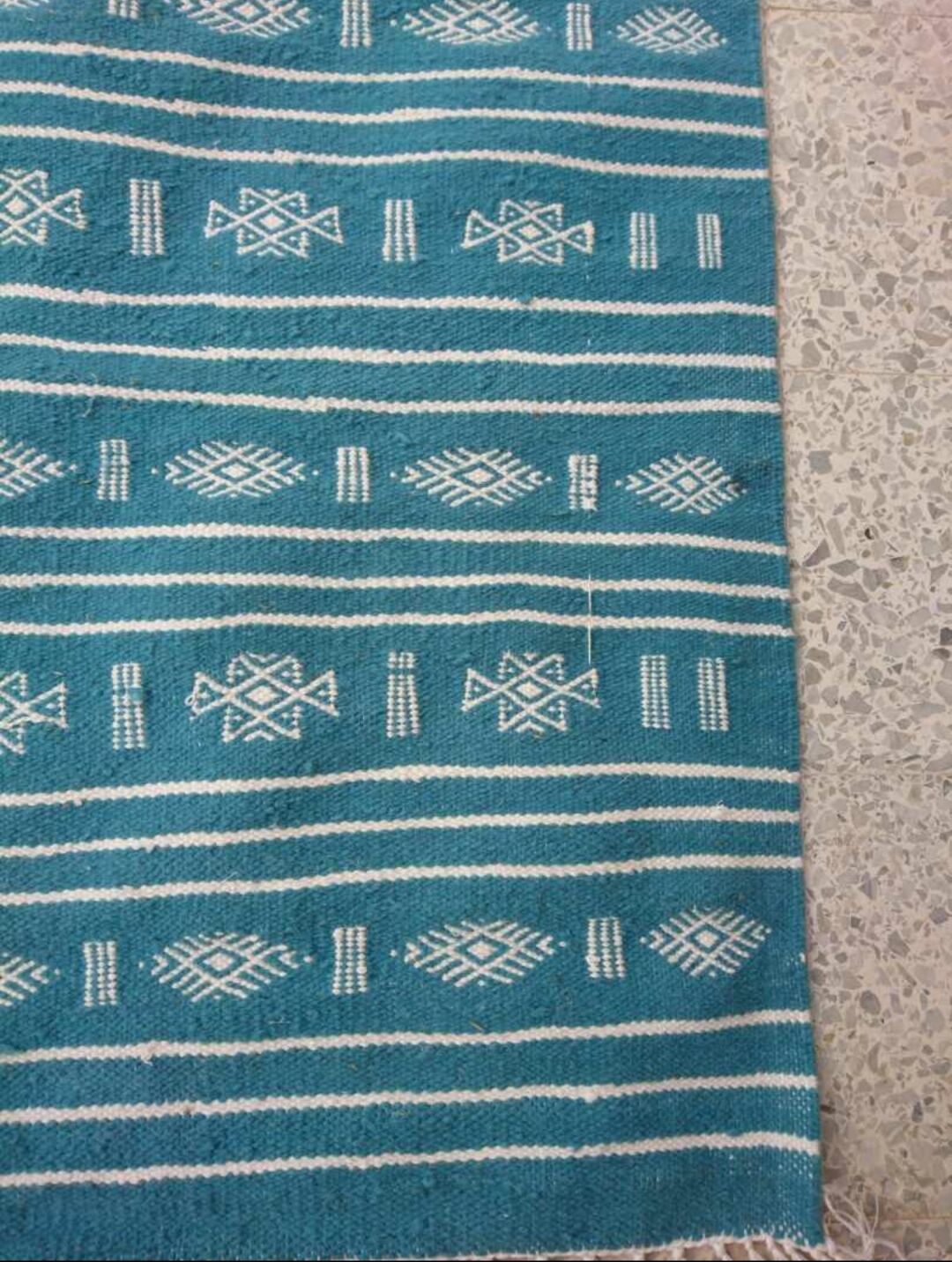 Kilim blue and white  200x100cm