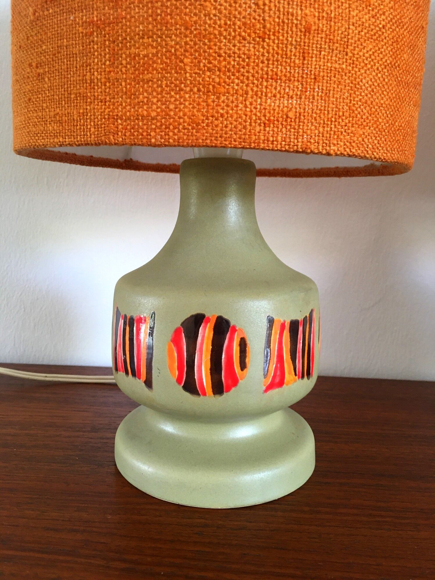 2 vintage ceramic lamps 1970