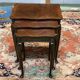 Suite of 3 Mapple tables - 70s mahogany