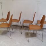 Set of 6 scandinavian chairs