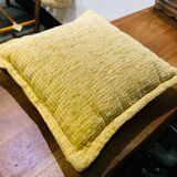 Mustard velvet cushion