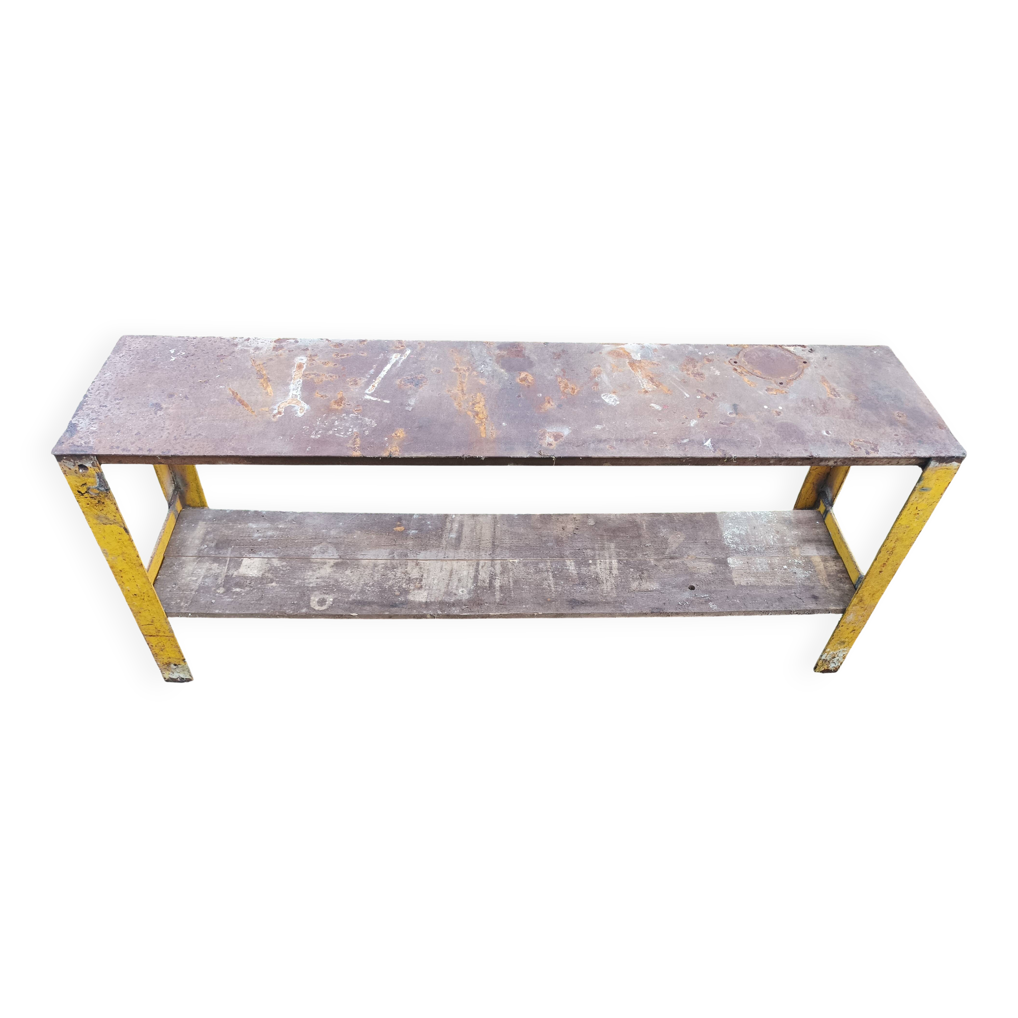 Industrial metal workbench