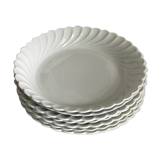 Lot of 7 hollow plates of white Limoges porcelain from the Haviland factory — Torse model
