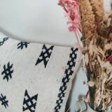 Black and white Moroccan bohemian cushion