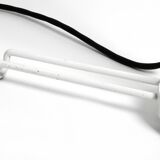 Rare mid-century metal patio floor lamp in very good original condition