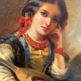 Tableau - Peinture Sur Toile Orientaliste Fin XIXéme Siècle