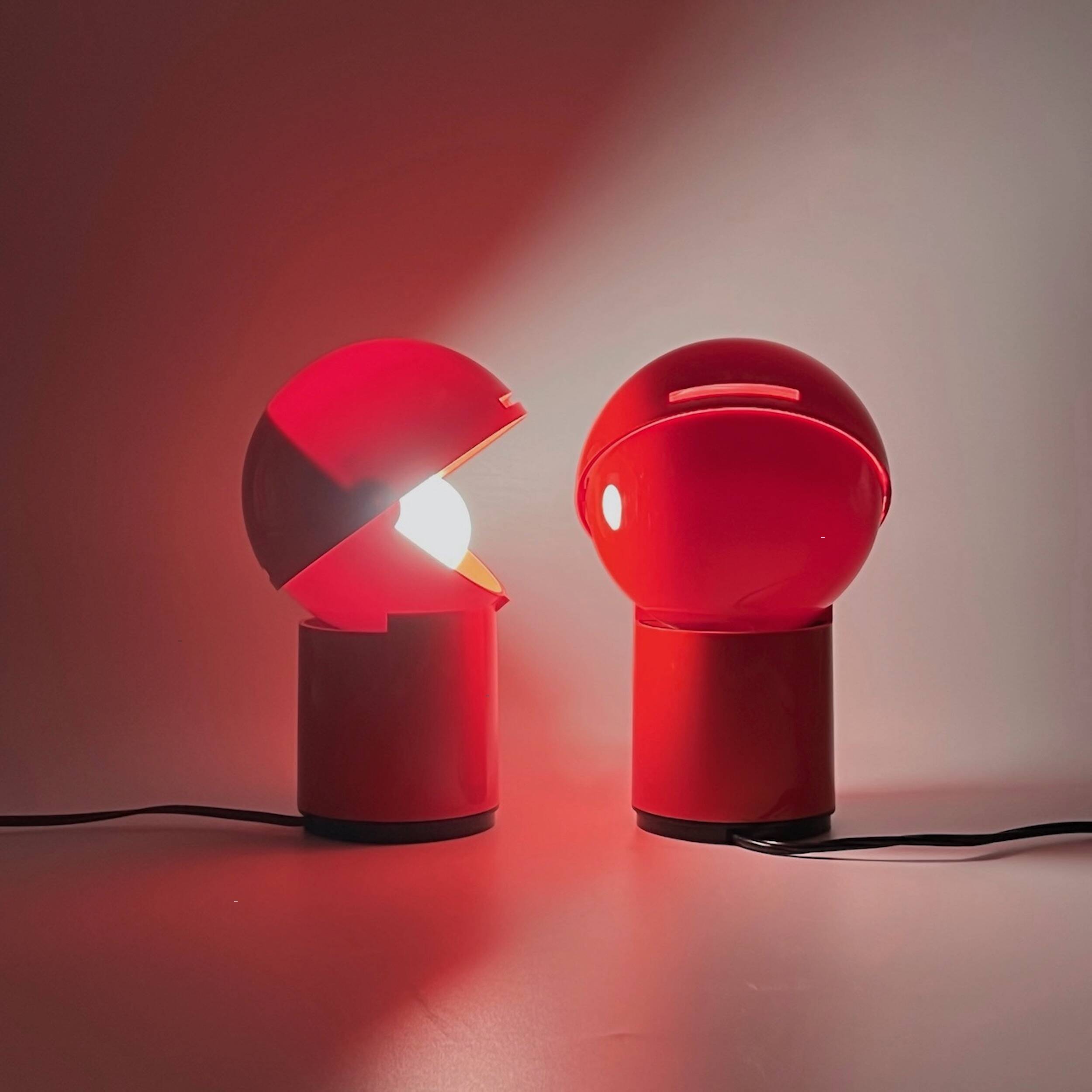 Pair of Space Age Table or Wall Lamps 'Asteroidi' by Siberin Caronno, 70s