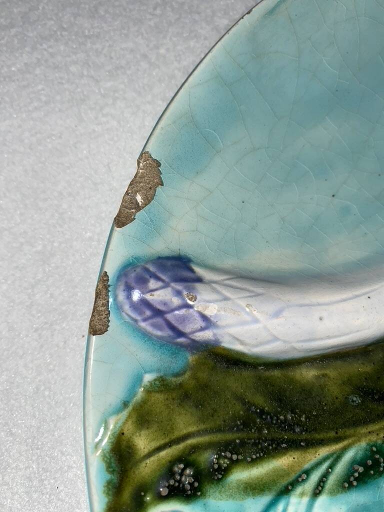 Vintage Table Art: Barbotine Plates & Limoges Server