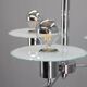 Art Deco chrome and sandblasted glass chandelier, Czechoslovakia, 1940s