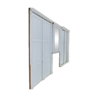 Boiserie XIX° 2x2 portes miroir Louis Philippe H2,46m L4,5m