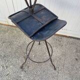 Paire de tabourets de bar pivotants artisanaux en métal de style industriel, 1950