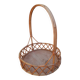 60s rattan hanging planter