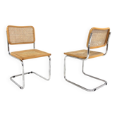 Set of 2 "B32" chairs, Marcel Breuer, Italy, 1990