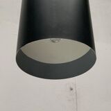 Minimalist cylindrical pendant light from the mid-century in metal by Eila & John Meiling for Louis Poulsen, set of 3.