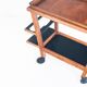 Vintage oak bar cart with removable tray. France 1950s.
