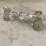 Portieux set of 7 moulded crystal knife rests from the early 20th century.