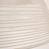 Magnificent suspended light fixture in white glass, Murano glass, Italy, 1970s.