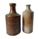 Lot de 2 bouteilles en grès