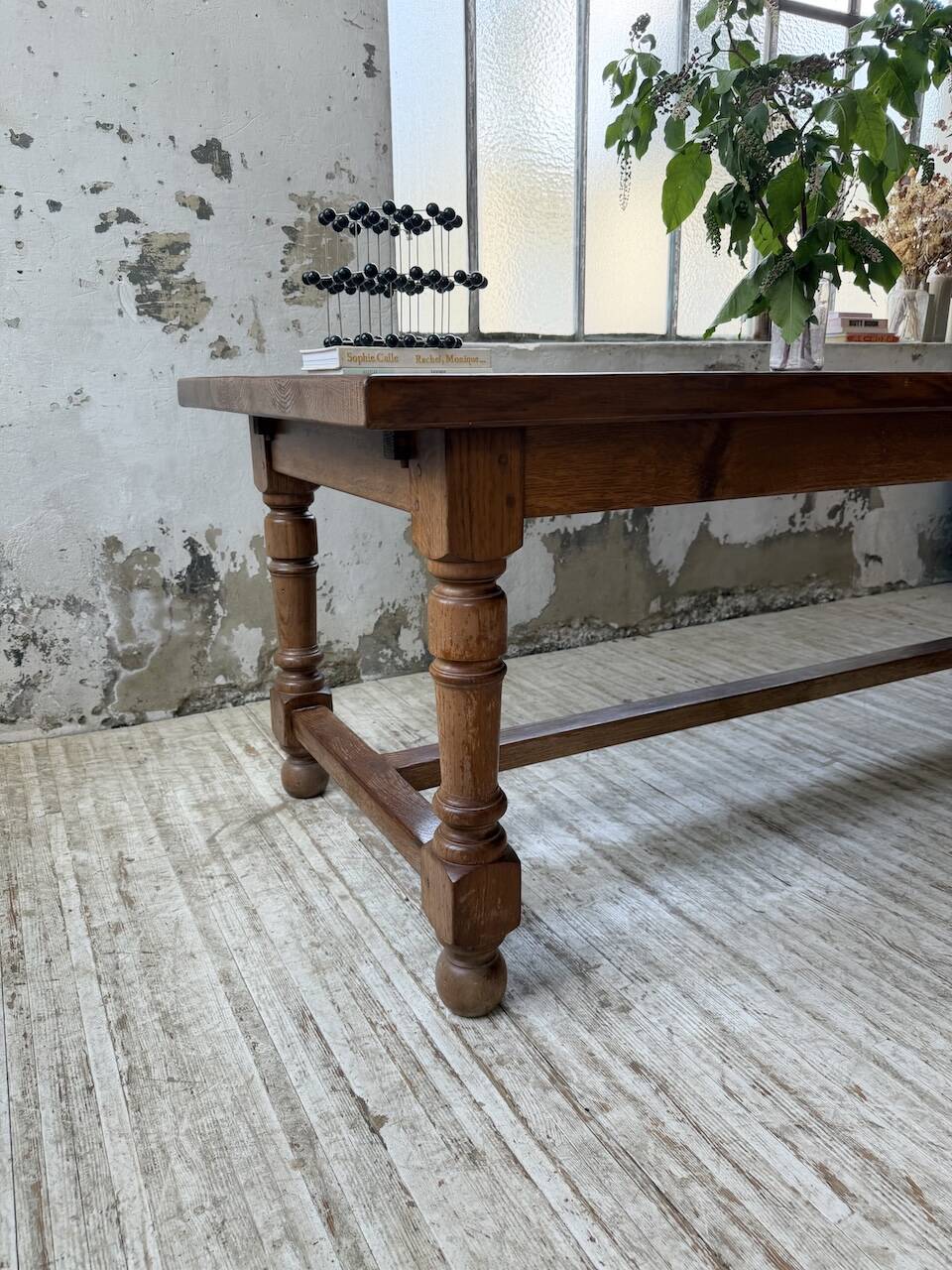 Table repas style drapière noyer 2m5/3m5 1900