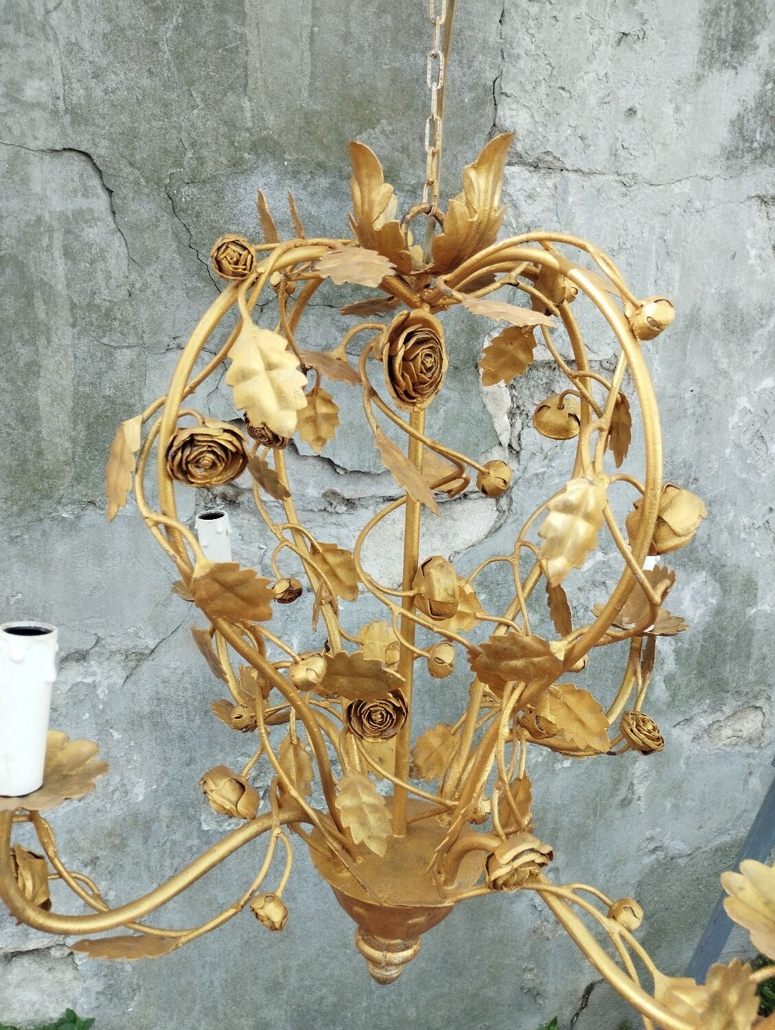 Golden cage chandelier