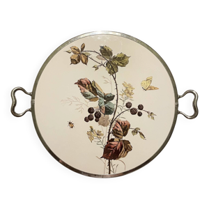 Plateau décor polychrome