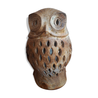 Vallauris ceramic owl lamp