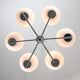Lustre vintage en chrome et opaline, italie, 1970s